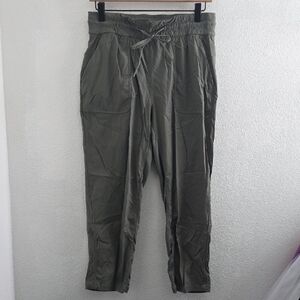 Lululemon Beyond The Studio Cropped Pants Grey Sage Size 8